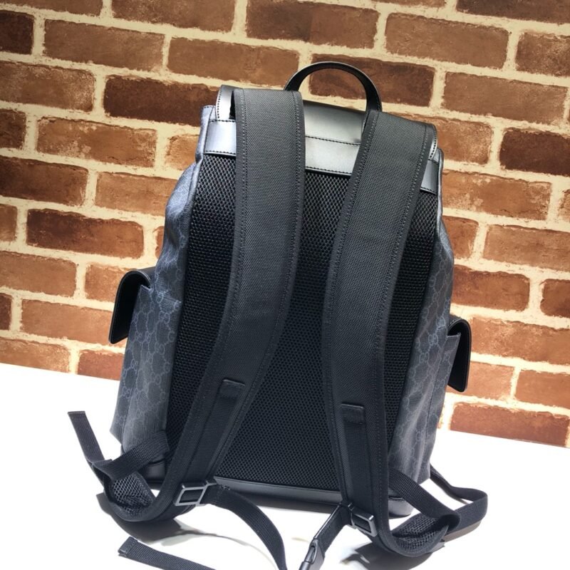 1541045799_2102212950_2 Replica Gucci Large Web Backpack Black - 图片 2