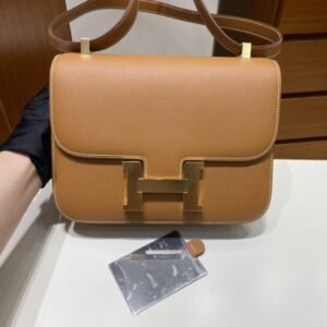 Replica Hermes Constance 24cm Golden Brown