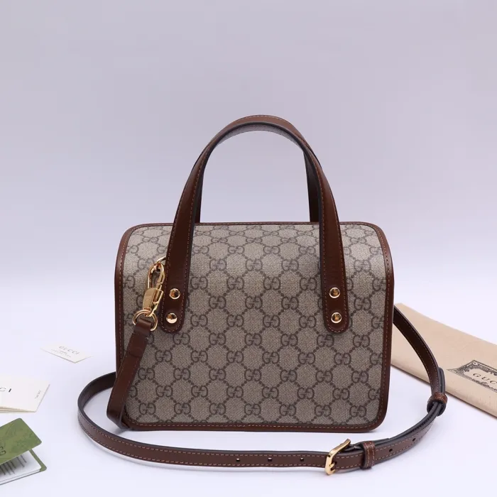 1903c71a0bd5b0b2 Replica GUCCI HORSEBIT 1955 MINI CANVAS TOTE IN NEUTRALS - 图片 5