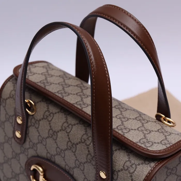 1c5050c2e335263d Replica GUCCI HORSEBIT 1955 MINI CANVAS TOTE IN NEUTRALS - 图片 3