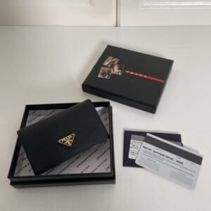 Elementor 页面 #30787 Replica Prada Saffiano Wallet Black Silver