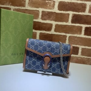 Elementor Page #33376 Replica Gucci Dionysus GG Chain Wallet Denim Blue