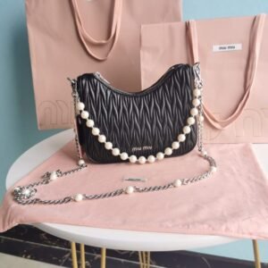 Elementor 页面 #30185 Replica Miu Miu Matelassé Pearl Black