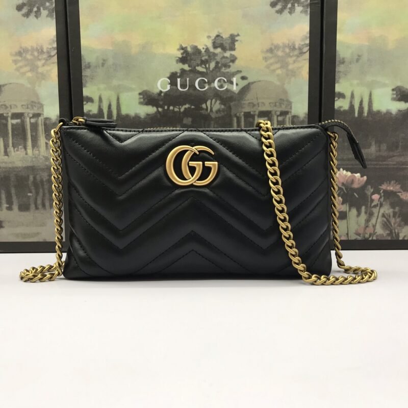 20210913_i1631497467_7549_0 Replica Gucci Marmont Matelasse Wallet On Chain Black