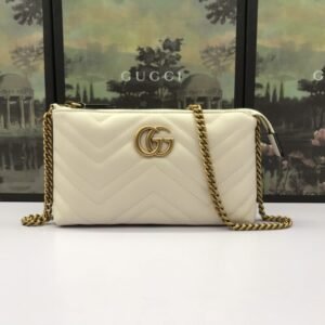 Elementor Page #33376 Replica Gucci Marmont Matelasse Wallet On Chain White