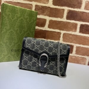 Elementor Page #33376 Replica Gucci Dionysus GG Chain Wallet Denim Black