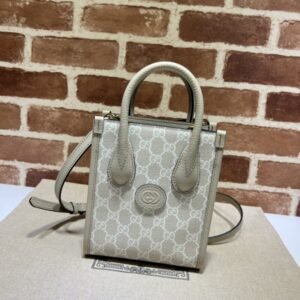 Replica Gucci  Ophidia Mini Tote Bag  White