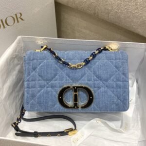 Replica Dior Caro Bag Denim Blue