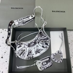 Elementor #30028 Replica Balenciaga Le Cagole Graffiti White