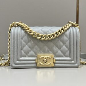 Replica CHANEL Le Boy  Grey Gold
