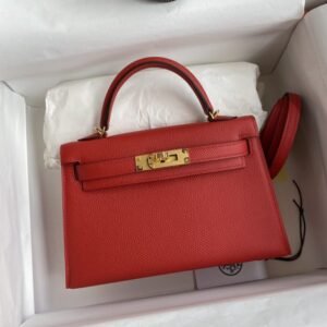 Elementor #30145 Replica Hermes Kelly Epsom Bright Red