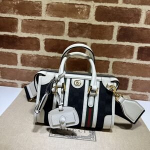 Replica Gucci Gucci Bauletto Top Handle White Black