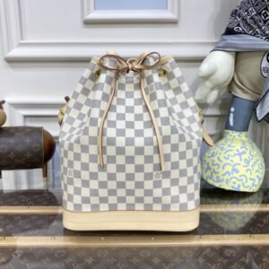 Replica Louis Vuitton Noe  Bucket White Grid MM