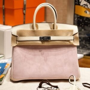 Replica Hermes Birkin Pink Suede
