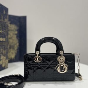 Replica Dior Lady D-Joy Bag  Patent Black