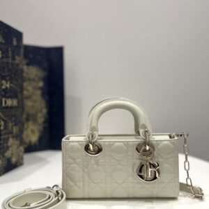 Replica Dior Lady D-Joy Bag  White Patent