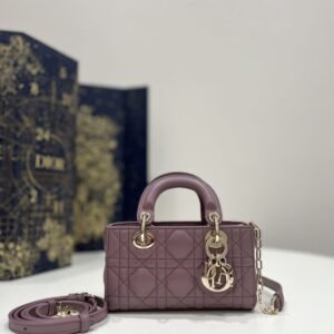 Replica Dior Lady D-Joy Mini Bag Dark Purple
