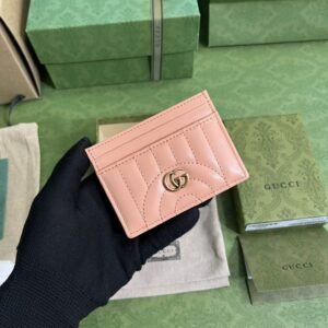 Replica Gucci  Marmont Card Holder Pink