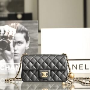 Replica CHANEL CF 17cm Golden Ball Black