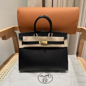 Replica Hermes Birkin Epsom Black Noir Gold
