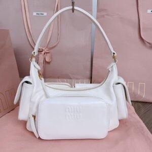 Replica Miu Miu Nappa  Pocket Bag White