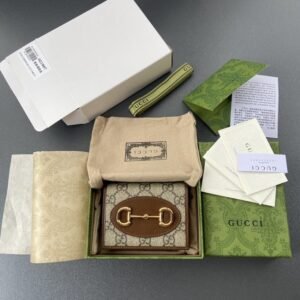 Replica Gucci  Horsebit 1955 Wallet Brown