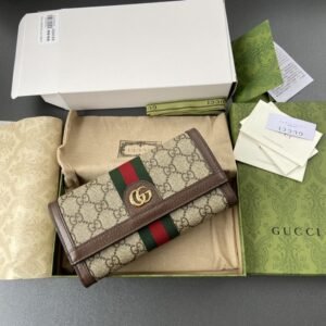 Replica Gucci  Ophidia  Long Wallet Brown