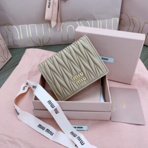 Replica Miu Miu Pocket Wallet Beige