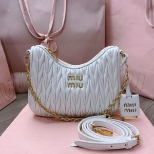 Replica Miu Miu Matelassé White