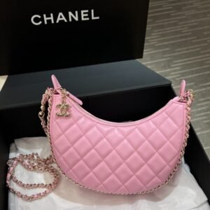 Replica CHANEL 23P Crescent Bag Pink
