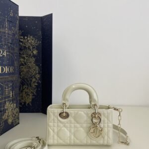 Replica Dior Lady D-Joy  Mini Bag White Patent