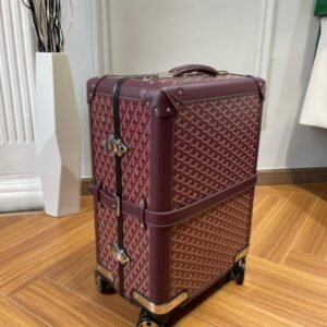 Replica Goyard  Bourget Travel Suitcase Bordeaux