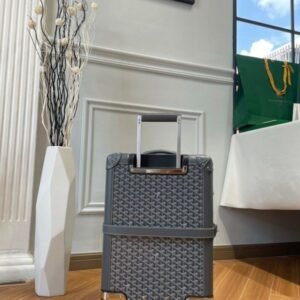 Replica Goyard  Bourget Travel Suitcase Grey