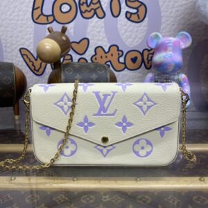 Elementor #30774 Replica Louis Vuitton Felicie Pochette White Purple