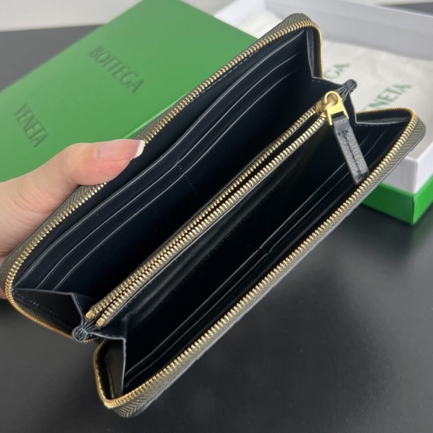 20240802_i1722581418_9124_4 Replica Bottega Veneta Zip Long Wallet Green Grid - 图片 8