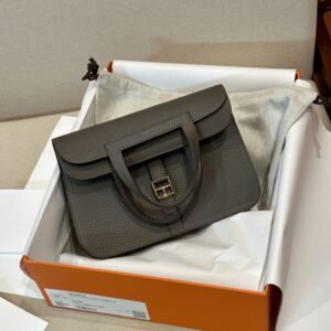 Replica Hermes Halzan Dark Grey