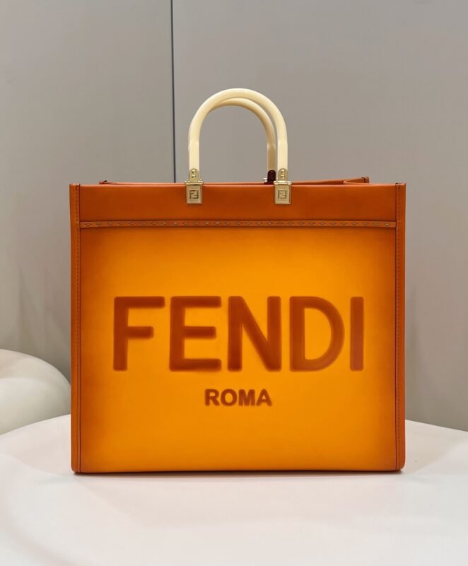 a01-1 Replica Fendi Peekaboo Tote Orange