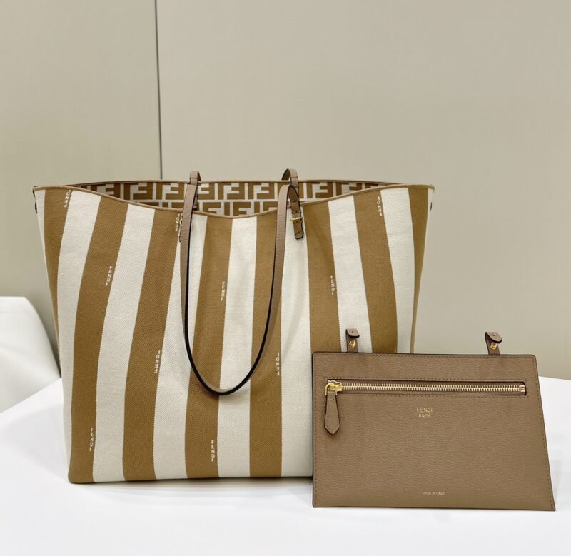 a01-2 Replica Fendi Two Side Small Tote Beige - 图片 2