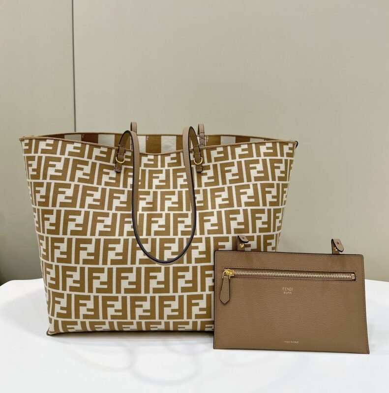 a02-2 Replica Fendi Two Side Small Tote Beige