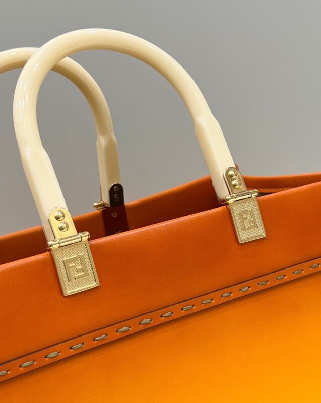 a05-1 Replica Fendi Peekaboo Tote Orange - 图片 5
