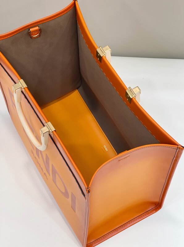 a09-1 Replica Fendi Peekaboo Tote Orange - 图片 9