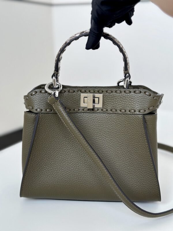a1-1-22 Replica Fendi Peekaboo Small Dark Grey