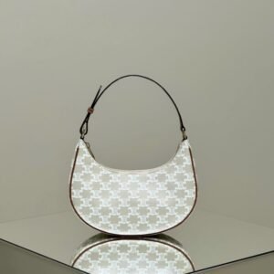 Elementor #30912 Replica Celine Triomphe Moon Bag White