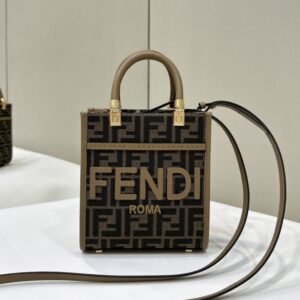 Elementor Page #33376 Replica Fendi Mini Tote Brown Monogram