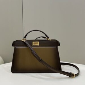 Replica Fendi Peekaboo Large Dark Brown