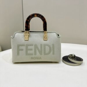Replica Fendi By The Way Boston   Beige Cotton