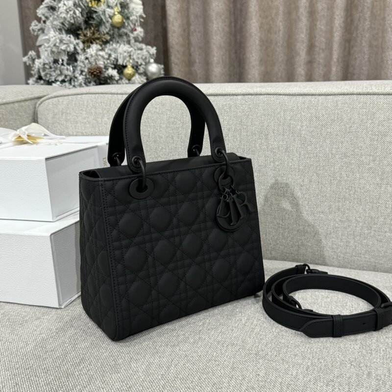 a2-12 Replica Lady Dior Medium Ultramatte Black - 图片 7