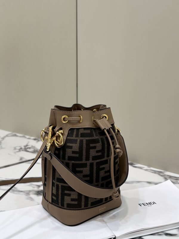 a2-2 Replica Fendi Tresor Mini Bucket Brown - 图片 2