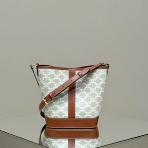 Replica Celine Triomphe Bucket White