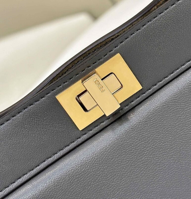 a4-2-14 Replica Fendi Peekaboo Mini Grey - 图片 4